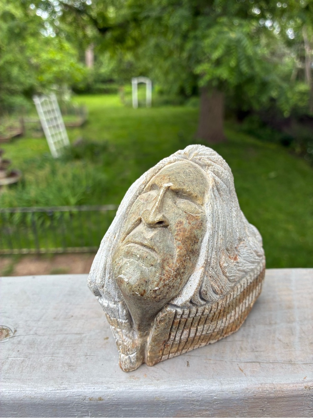 Handcrafted Indigenous Soapstone Sculpture Signed S. General